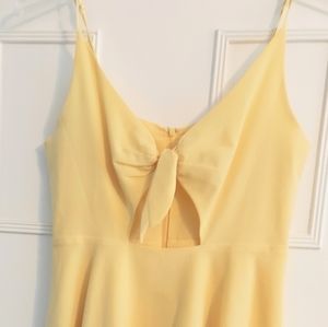 Kimchi Blue Tie Bust Yellow Short Dress